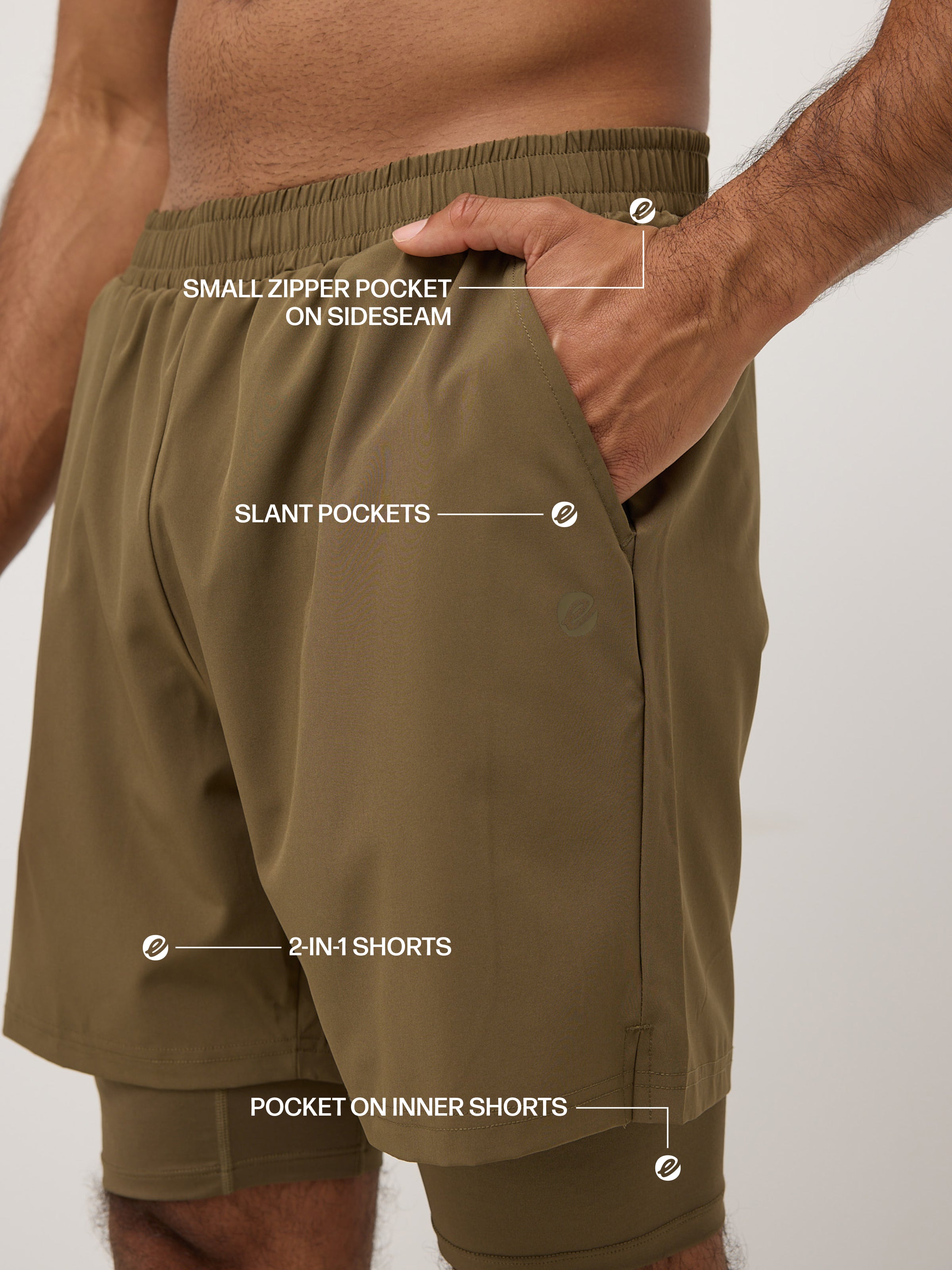 Jake 2-in-1 6" Shorts