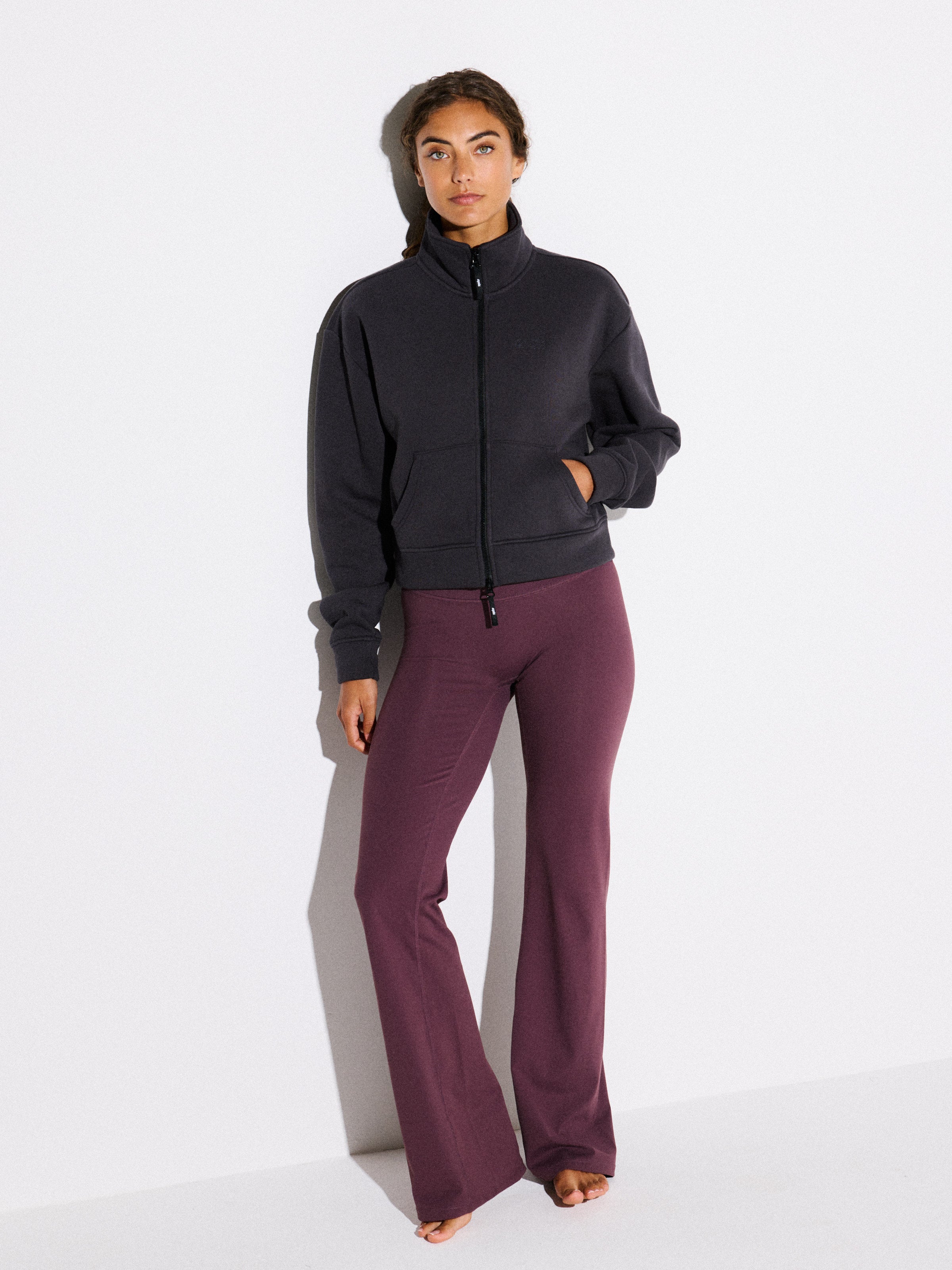 Valerie Crop Zip Sweat