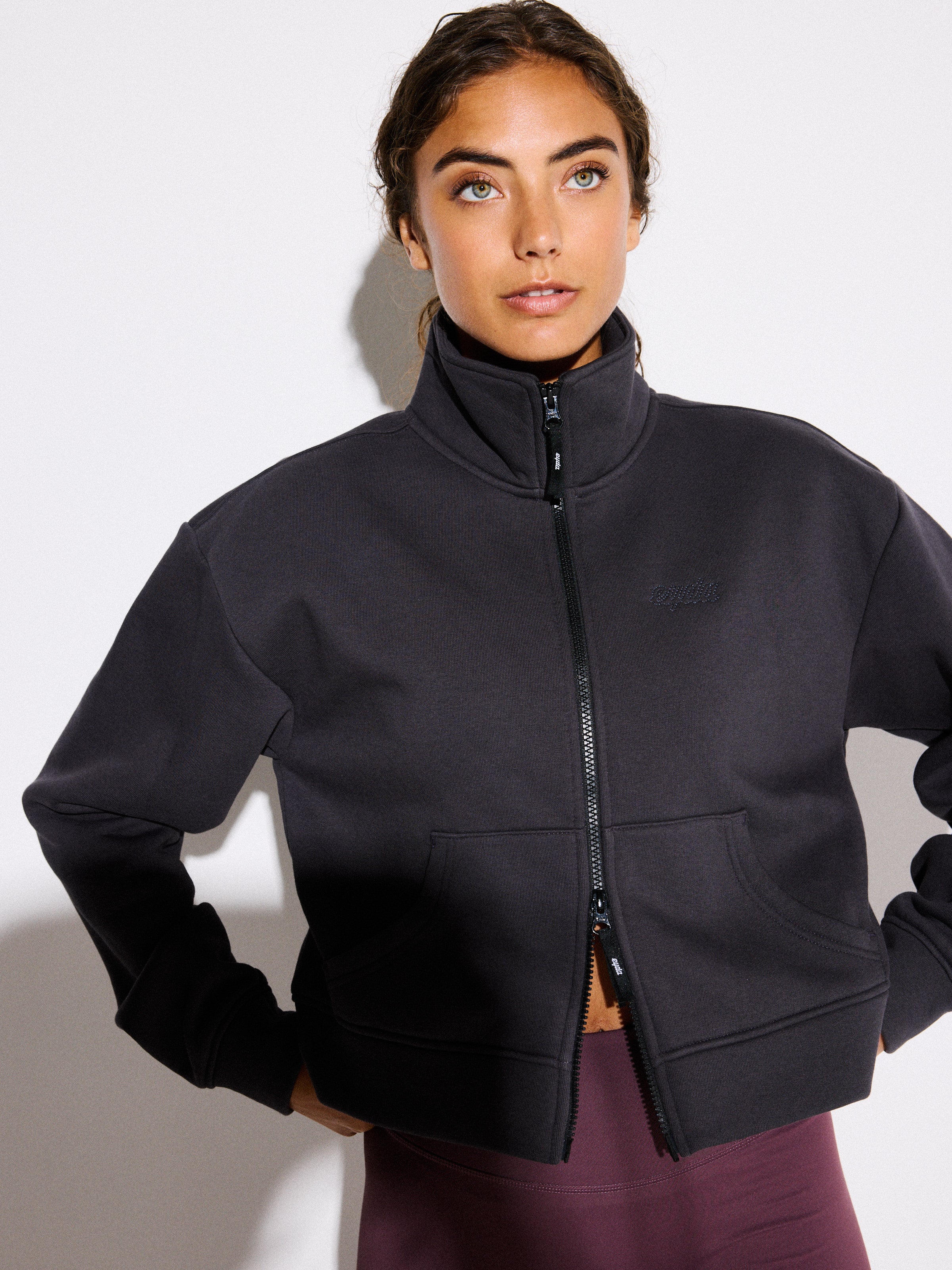 Valerie Crop Zip Sweat
